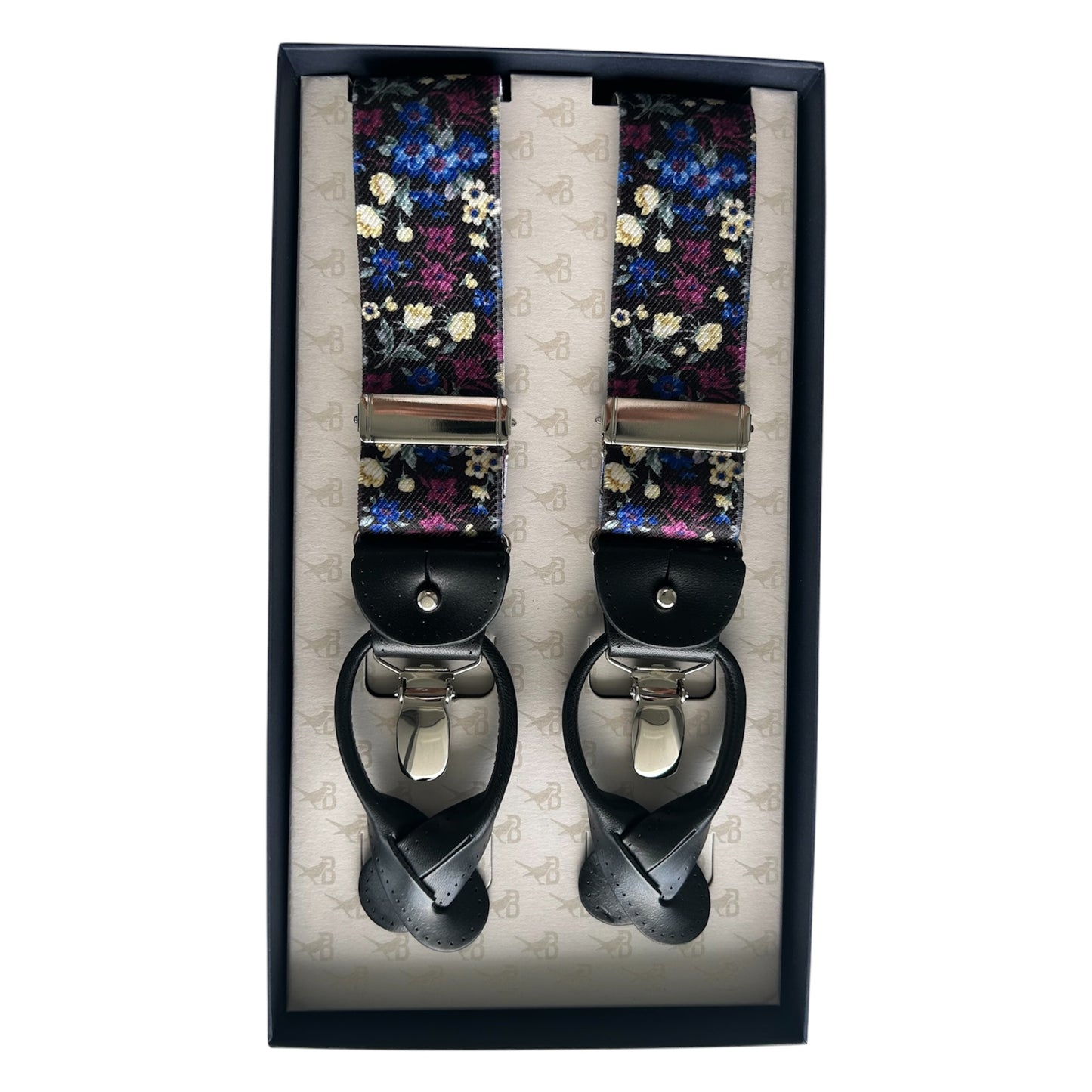 Bretelle & Braces - Black Floral Suspenders