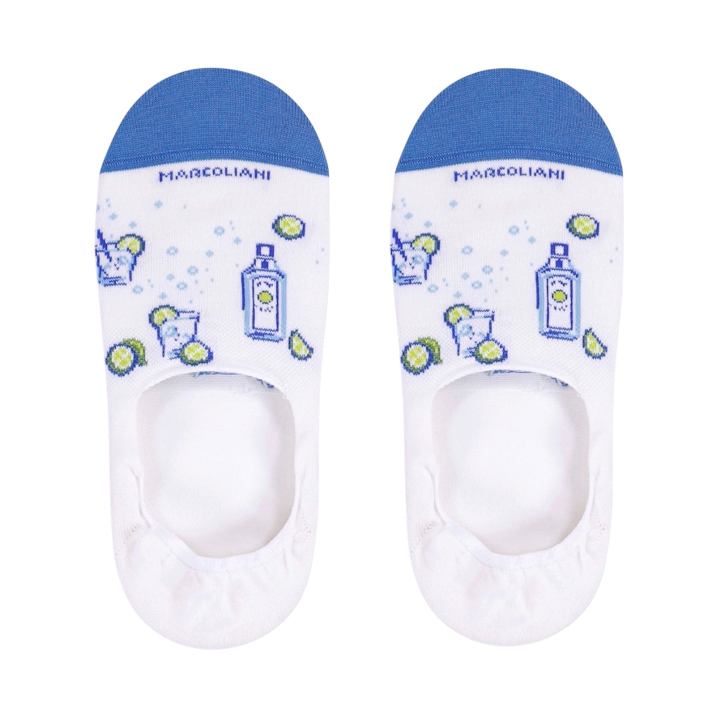 Marcoliani No-Show Socks Gin Tonic White