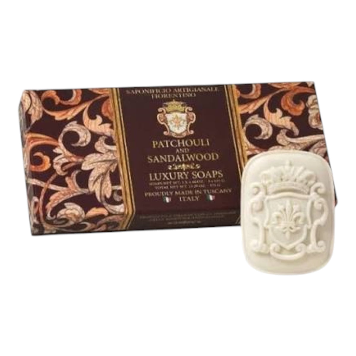 Saponificio Artigianale Fiorentino Patchouli & Sandalwood 3-Piece Soap Set