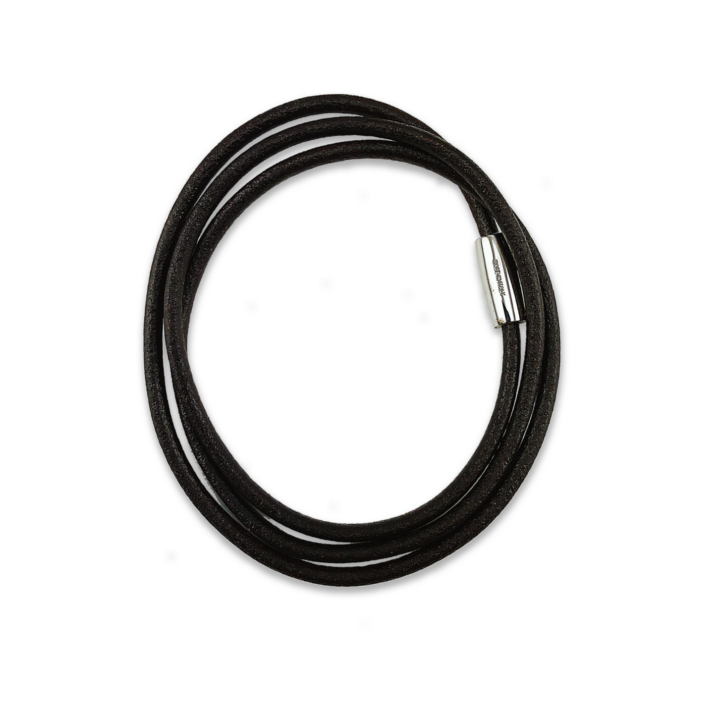 Triple Wrap Leather Bracelet (Black)
