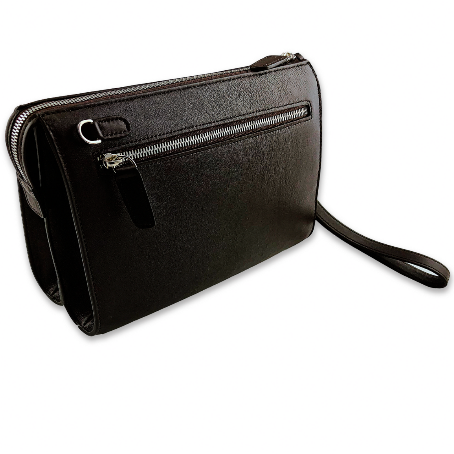 Leather Clutch Bag (Black)