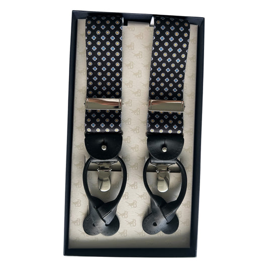 Bretelle & Braces - Black Geometric Suspenders