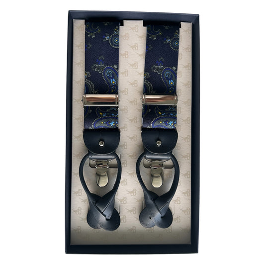 Bretelle & Braces - Blue Paisley Suspenders