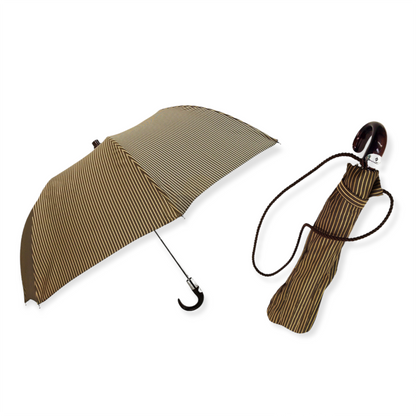 Il Marchesato Folding Umbrella (Beige and Brown)