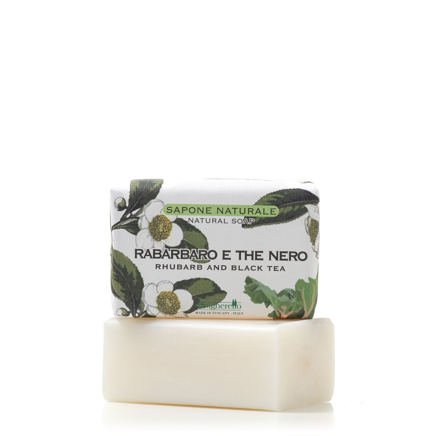 Bolgherello Rhubarb and Black Tea Soap and Hand Towel Set