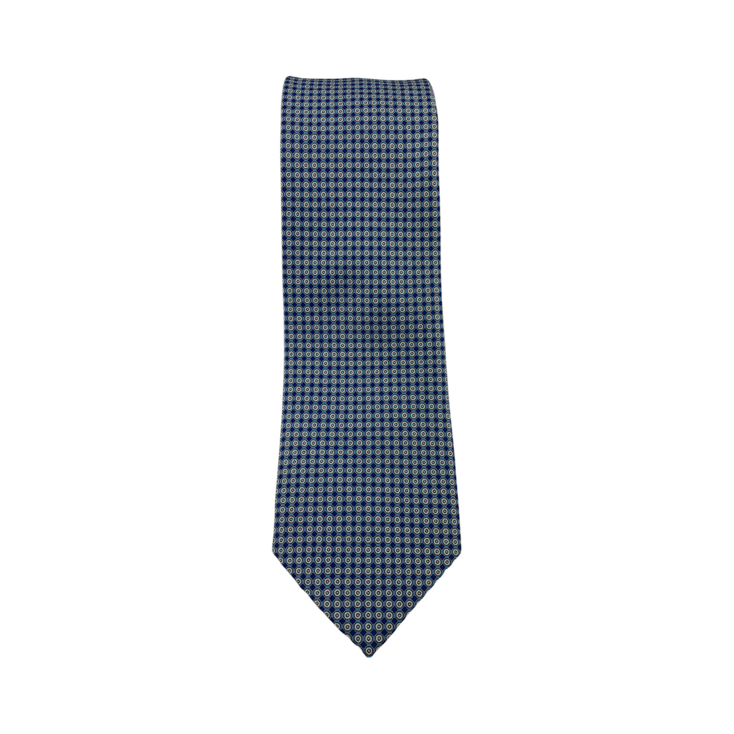 Caracciolo Tie (Blue Geometric)