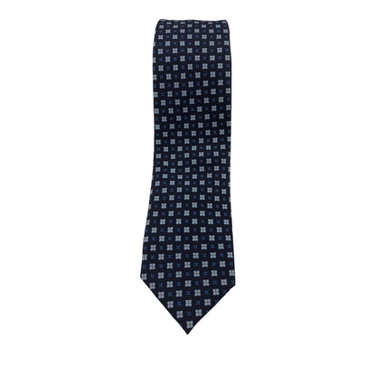 Caracciolo Tie (Blue Geometric)