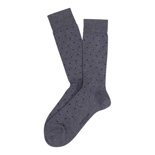 Marcoliani Socks Polka Dot Grey Blue