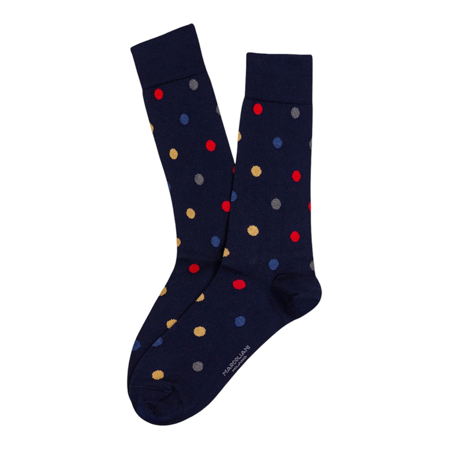 Marcoliani Socks Multicolour Dots Navy