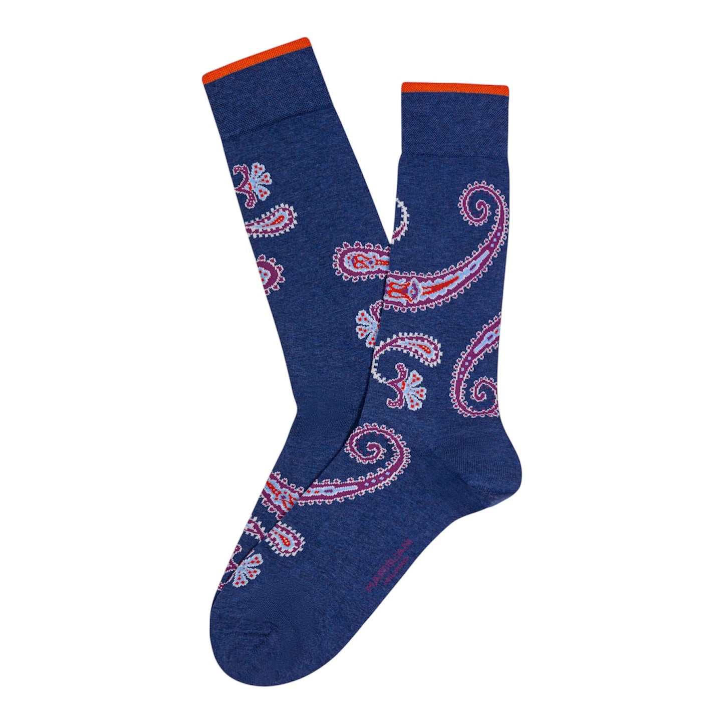 Marcoliani Socks Delhi Paisley Blue