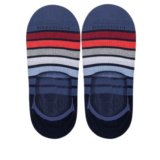 Marcoliani No-Show Socks Stripe Tomato