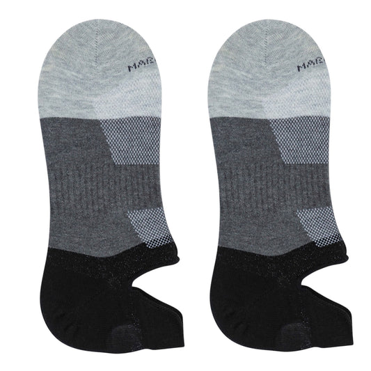 Marcoliani No-Show Sneaker Socks Colour Block Black Flannel
