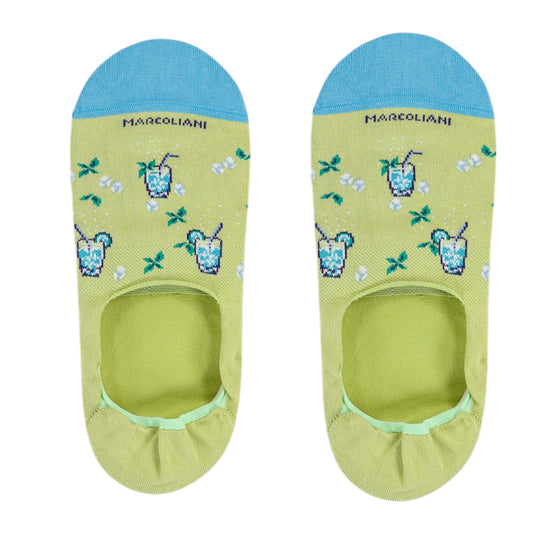 Marcoliani No-Show Socks Mojito Green