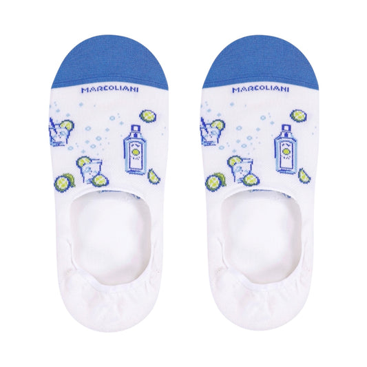 Marcoliani No-Show Socks Gin Tonic White