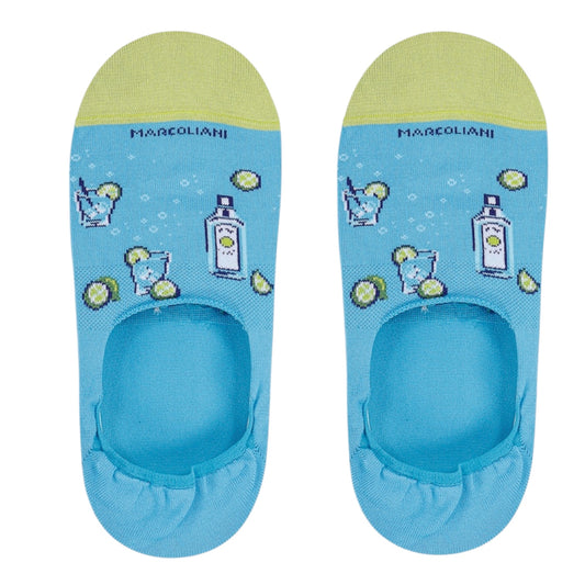 Marcoliani No-Show Socks Gin Tonic Turquoise
