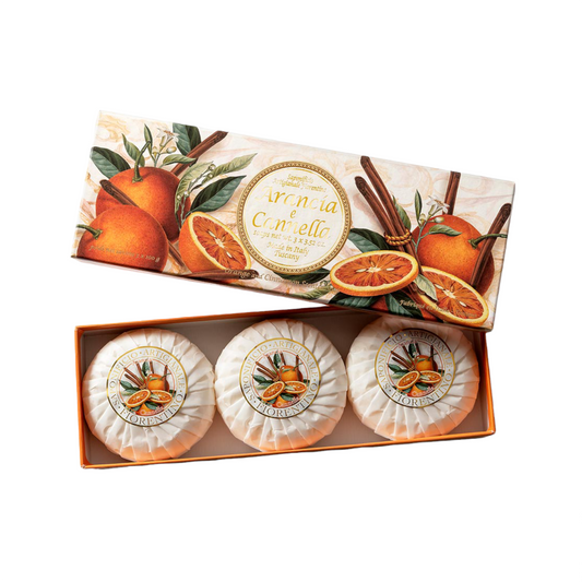 Saponificio Artigianale Fiorentino Orange & Cinnamon 3-Piece Soap Set