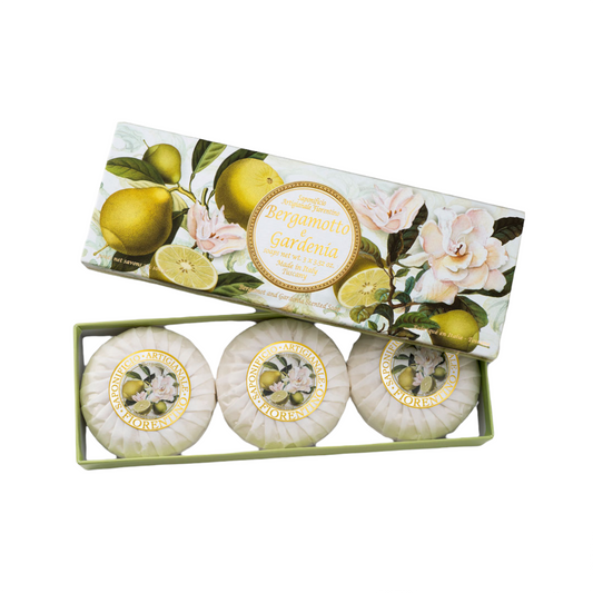 Saponificio Artigianale Fiorentino Bergamot & Gardenia 3-piece Soap Set