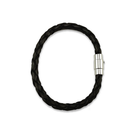 Single Wrap Leather Bracelet (Black)