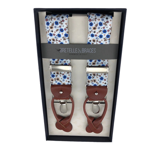 Bretelle & Braces Suspenders Blue Floral