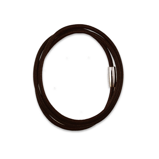 Triple Wrap Leather Bracelet Dark (Brown)