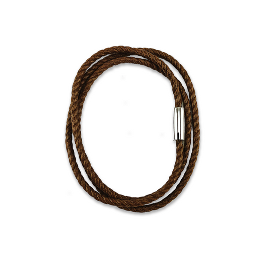 Triple Wrap Braided Leather Bracelet (Light Brown)