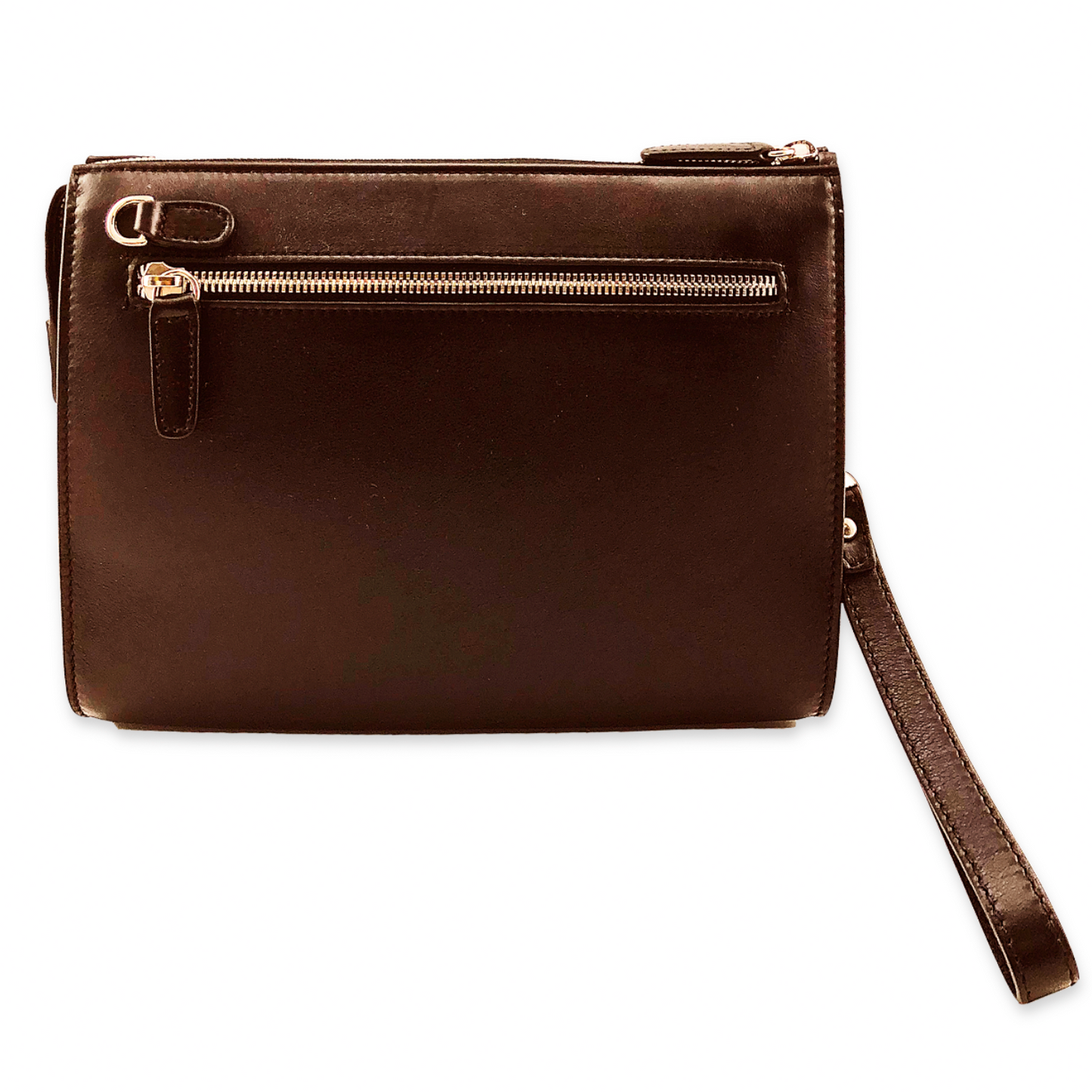 Leather Clutch Bag (Brown)
