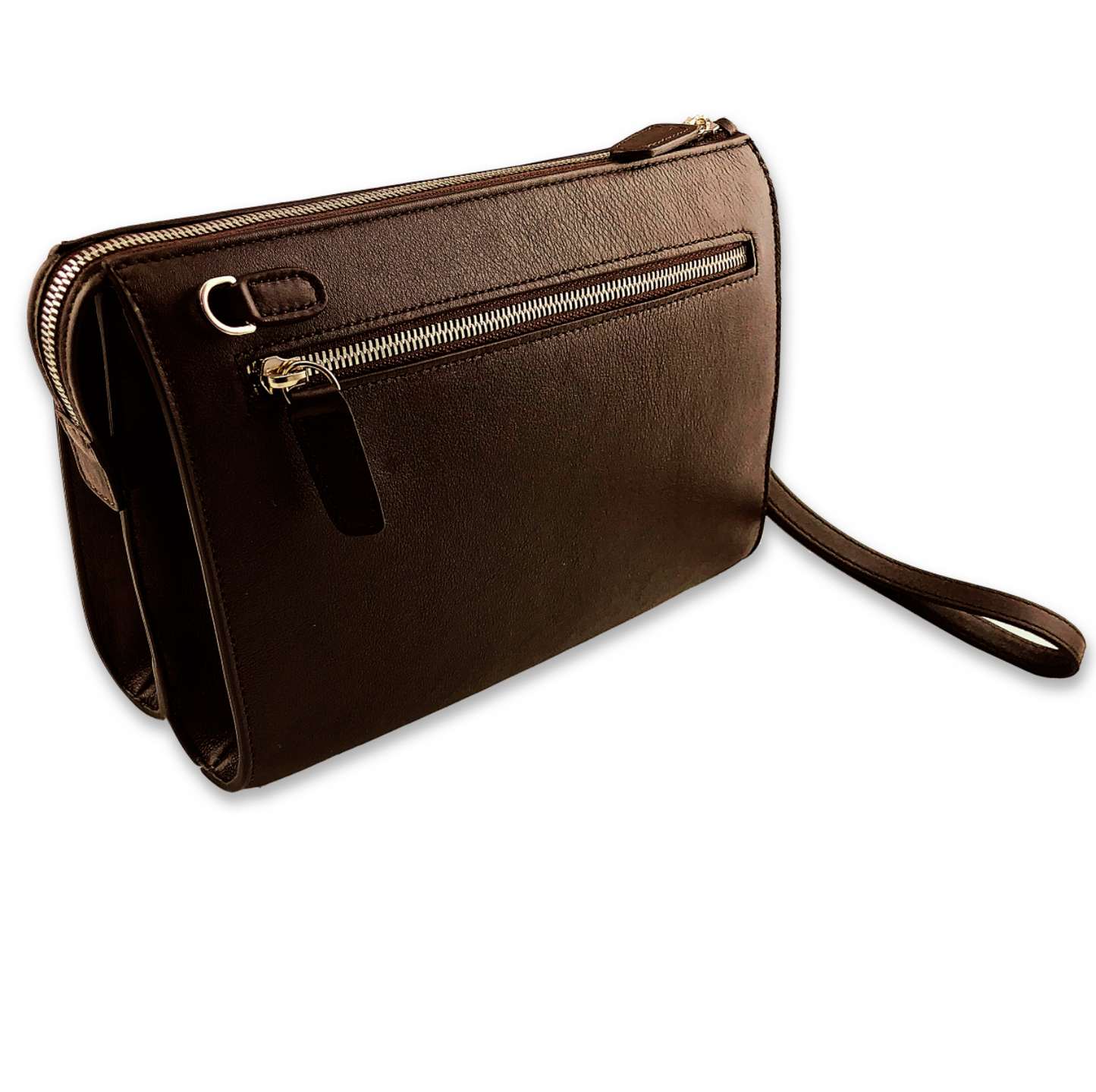 Leather Clutch Bag (Brown)