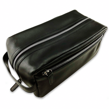 Leather Toiletry Bag (Black)