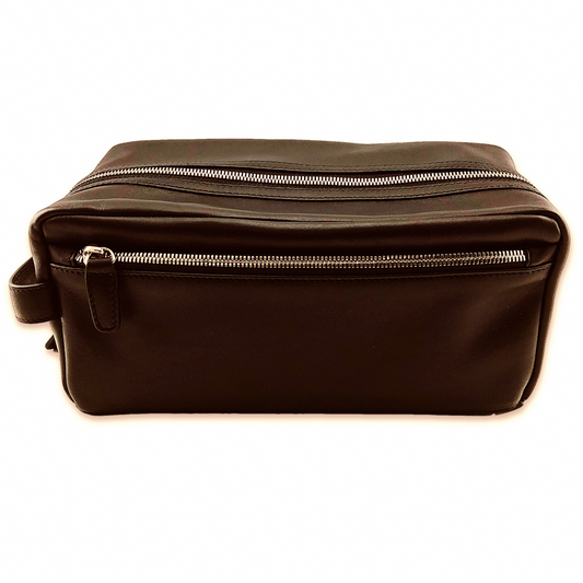 Leather Toiletry Bag (Brown)