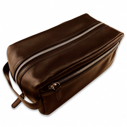 Leather Toiletry Bag (Brown)